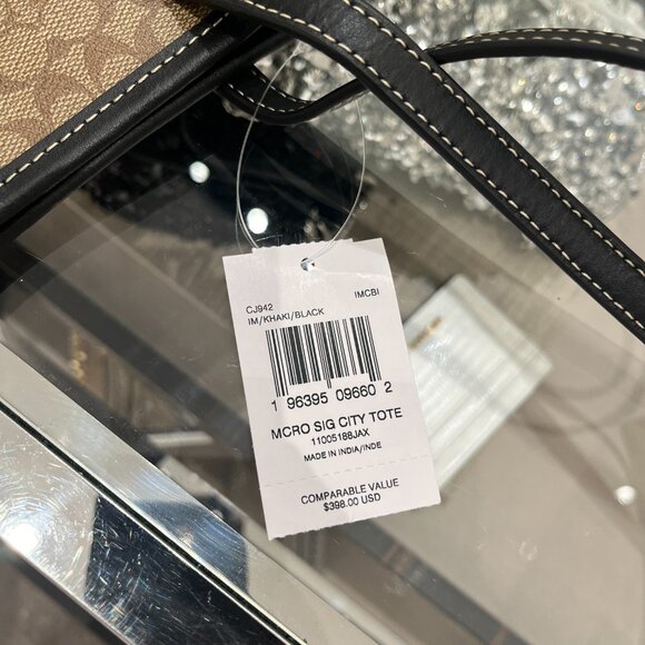 COACH Micro Signature Canvas City Tote Bag CJ942 IMCBI - Picture 11 of 11
